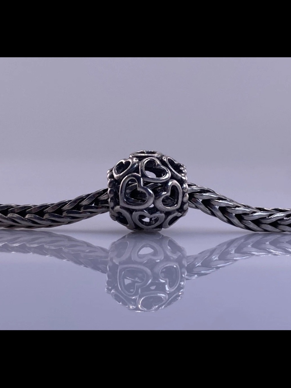 Pandora Hearts All Over Charm Sterling Silver 925 Openwork Heart Bead